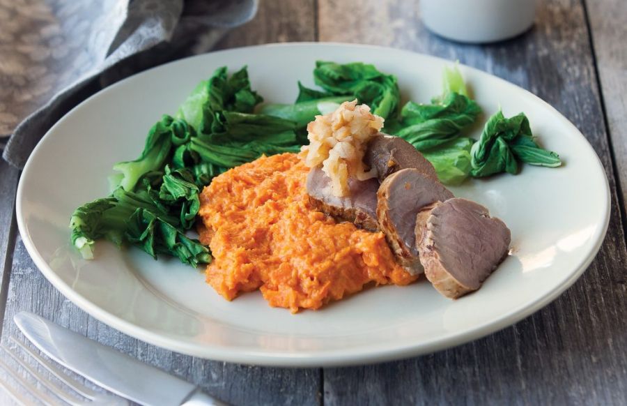 Muschiulet de porc la cuptor cu piure de dovleac